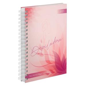Agenda Comercial Personalizada Depiladora Flor Rosa 2027
