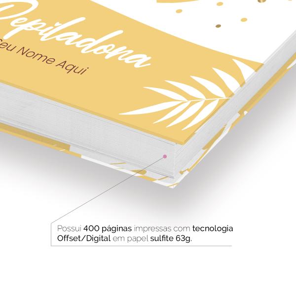 Agenda Comercial Personalizada Depiladora Cachos Amarela 2027