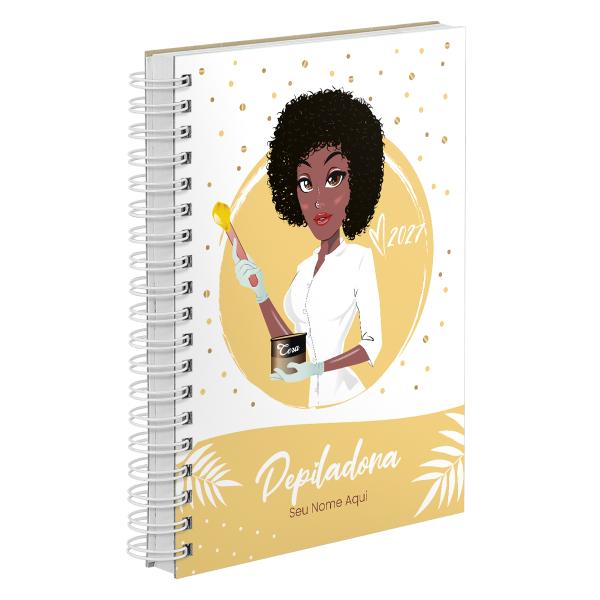 Agenda Comercial Personalizada Depiladora Crespo Amarelo 2027