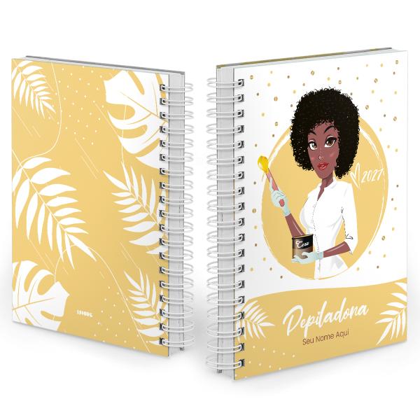 Agenda Comercial Personalizada Depiladora Crespo Amarelo 2027