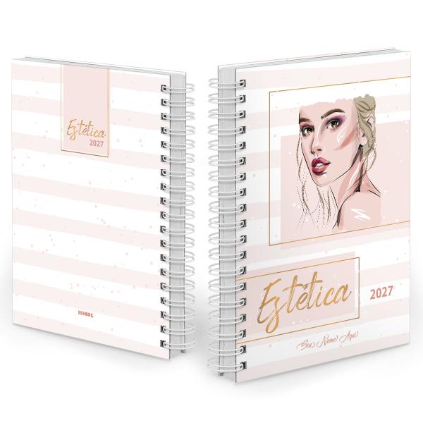 Agenda Comercial Personalizada Estética Facial Nude 2027