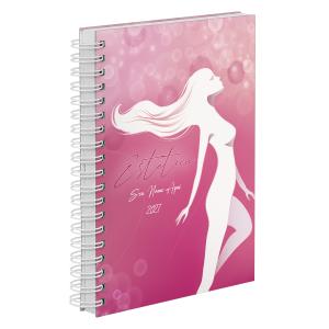 Agenda Comercial Personalizada Estética Corporal Rosa 2027