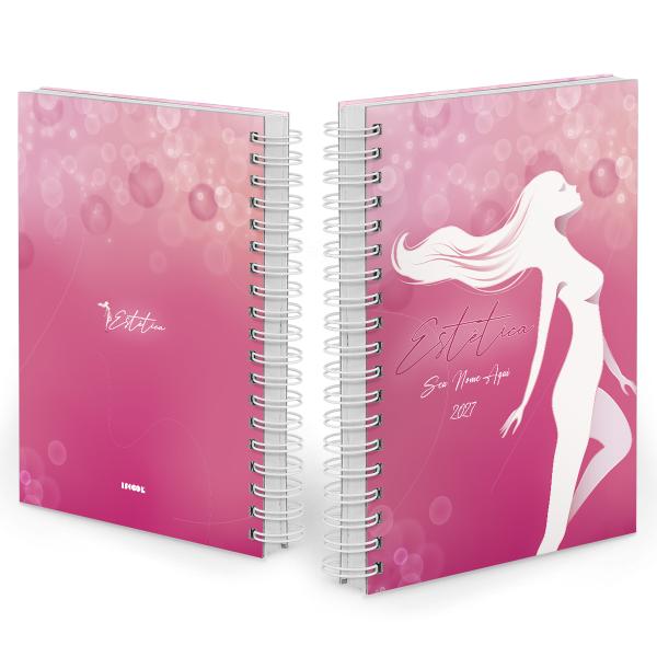 Agenda Comercial Personalizada Estética Corporal Rosa 2027