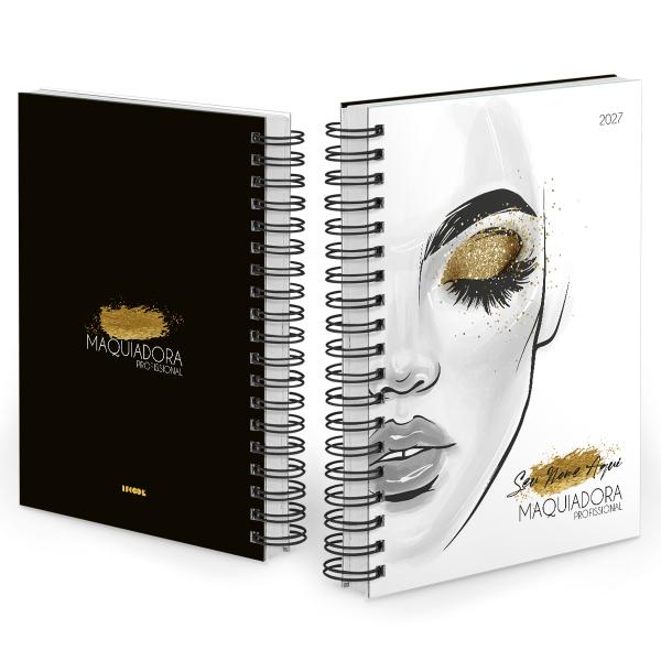 Agenda Comercial Personalizada Maquiadora Brilho 2027