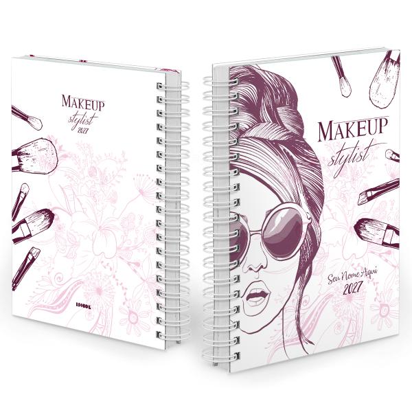 Agenda Comercial Personalizada Maquiadora Makeup 2027
