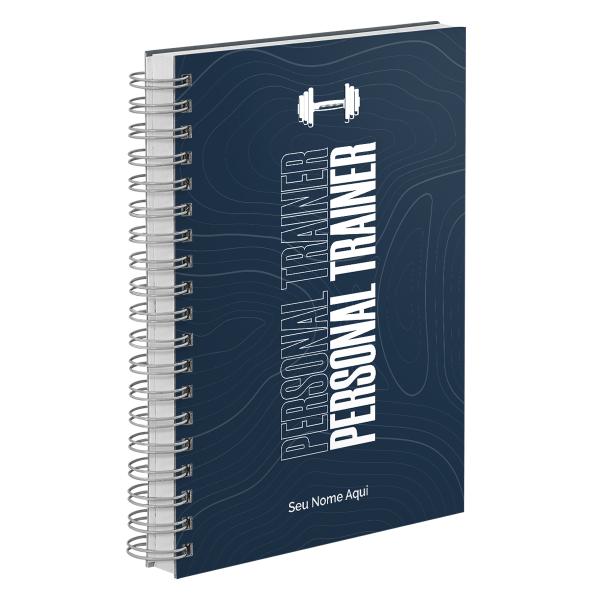 Agenda Comercial Personalizada Personal Trainer Azul 2027