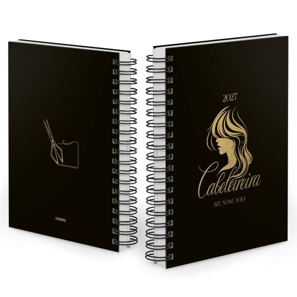 Agenda Comercial Personalizada Cabeleireira Beleza & Estilo 2027