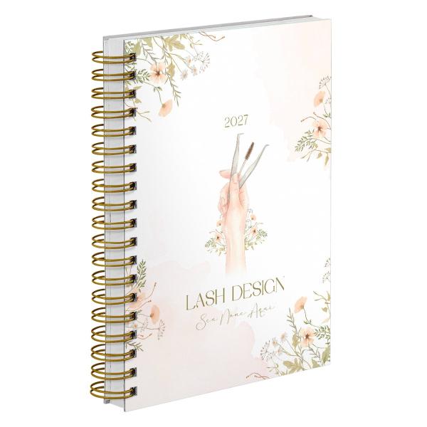 Agenda Comercial Personalizada Lash Design Ateliê Flora 2027