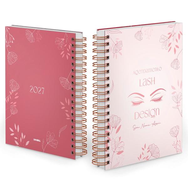 Agenda Comercial Personalizada Lash Design Ateliê Rosê 2027