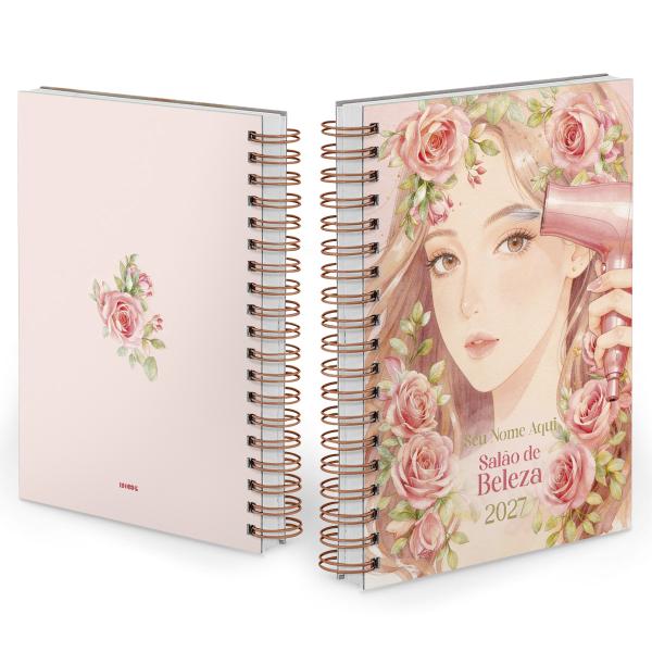 Agenda Comercial Personalizada Salão de Beleza Romantic Beauty 2027