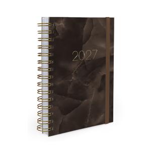 Agenda Planejamento 1 Dia Por Página Marmorizado Marrom