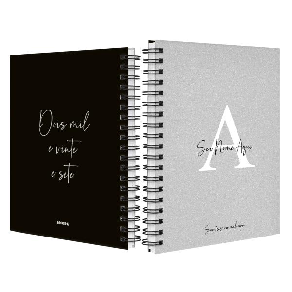 Agenda Planner Semanal Personalizada Areia Sand Cinza 2027