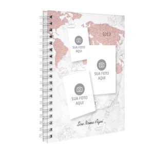 Agenda Planner Semanal Personalizada 3 Fotos Rosa Travel 2027