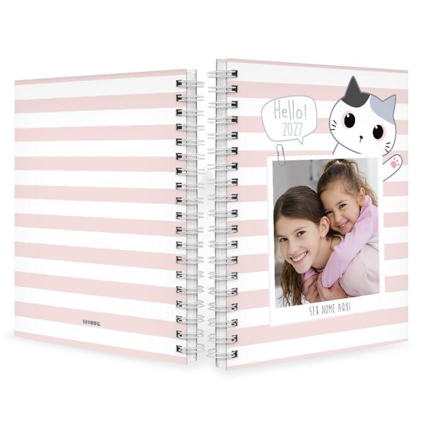 Agenda Planner Semanal Personalizada Foto Gata Listras 2027