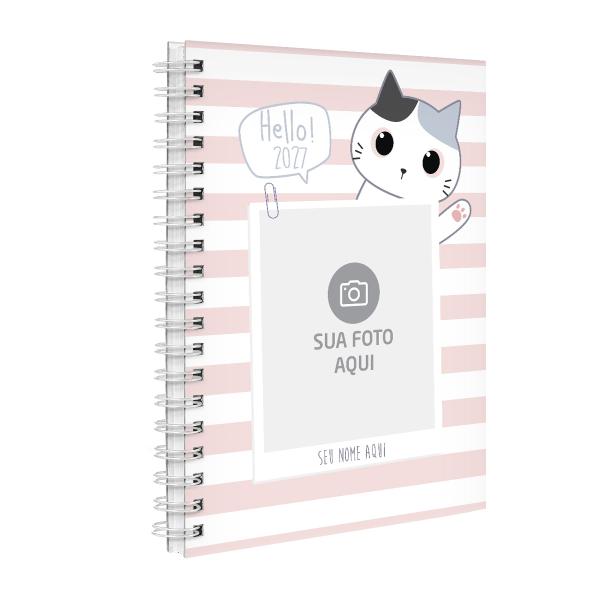 Agenda Planner Semanal Personalizada Foto Gata Listras 2027