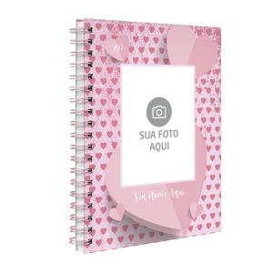 Agenda Planner Semanal Personalizada Com Foto Corações 2027