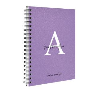 Agenda Planner Semanal Personalizada Moderna Letra Glitter Lilás 2027