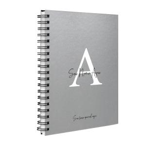 Agenda Planner Semanal Personalizada Moderna Letra Glitter Metalizada Prata 2027