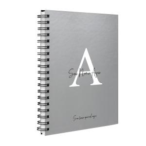 Agenda Planner Semanal Personalizada Moderna Letra Metalizada Prata 2027