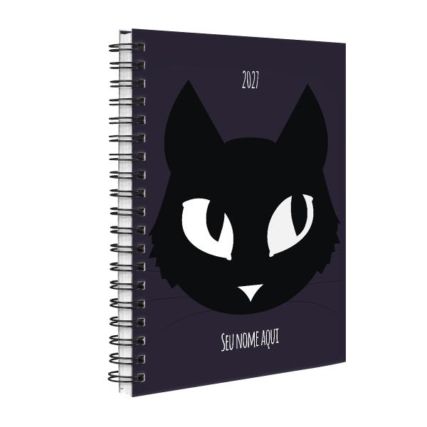 Agenda Planner Semanal Personalizada Pets Gato Roxo 2027