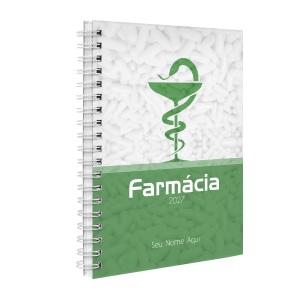 Agenda Planner Semanal Personalizada Profissões Farmácia Verde 2027