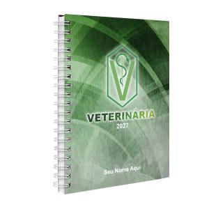 Agenda Planner Semanal Personalizada Profissões Veterinária Verde 2027