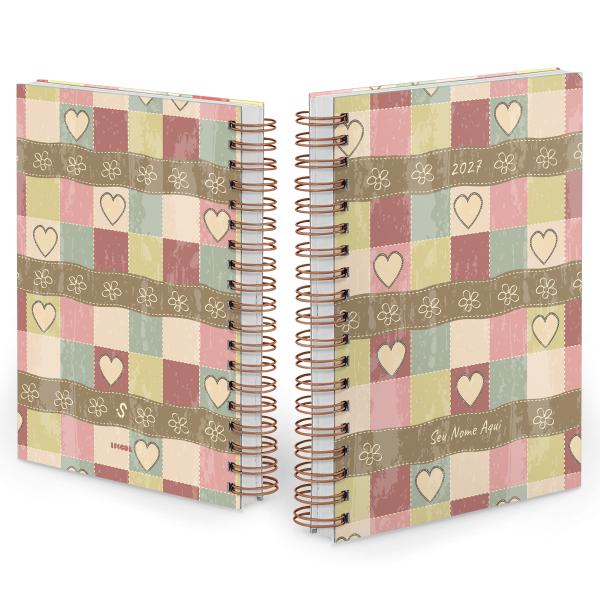 Agenda Diária Personalizada Coração Flowers & Hearts 2027