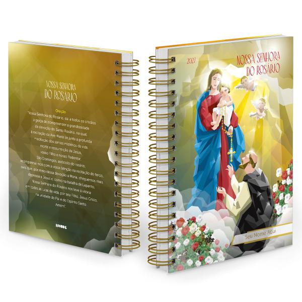 Agenda Diária Personalizada Católica Fé Nossa Senhora Do Rosário 2027