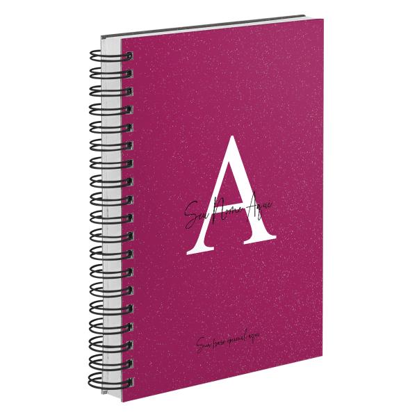 Agenda Diária Personalizada Moderna Letra Glitter Pink 2027