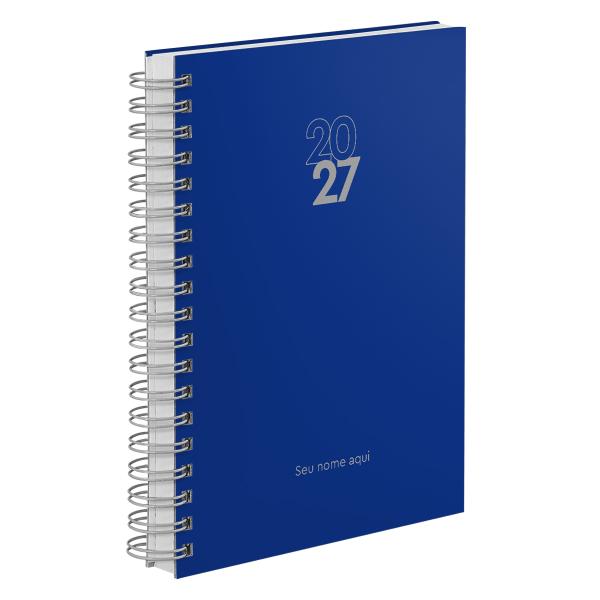 Agenda Diária Personalizada Solid Colors Azul Royal 2027