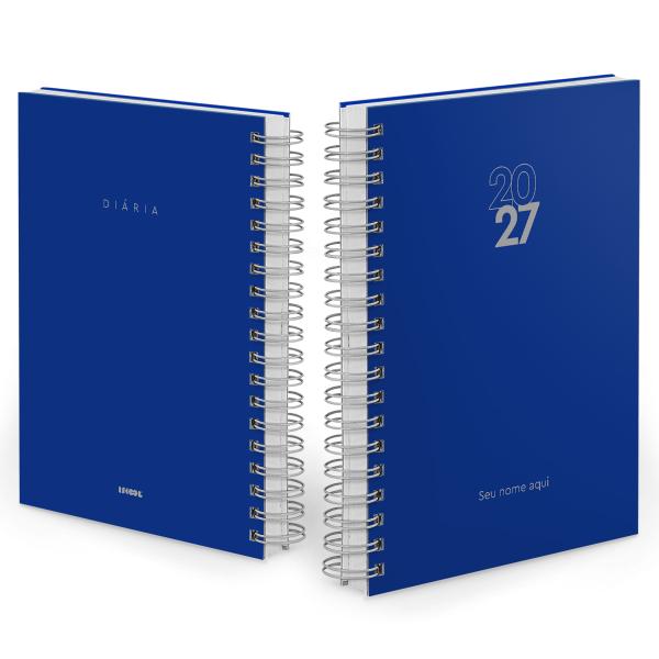 Agenda Diária Personalizada Solid Colors Azul Royal 2027
