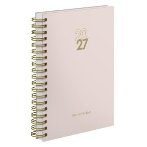 Agenda Diária Personalizada Solid Colors Bege 2027