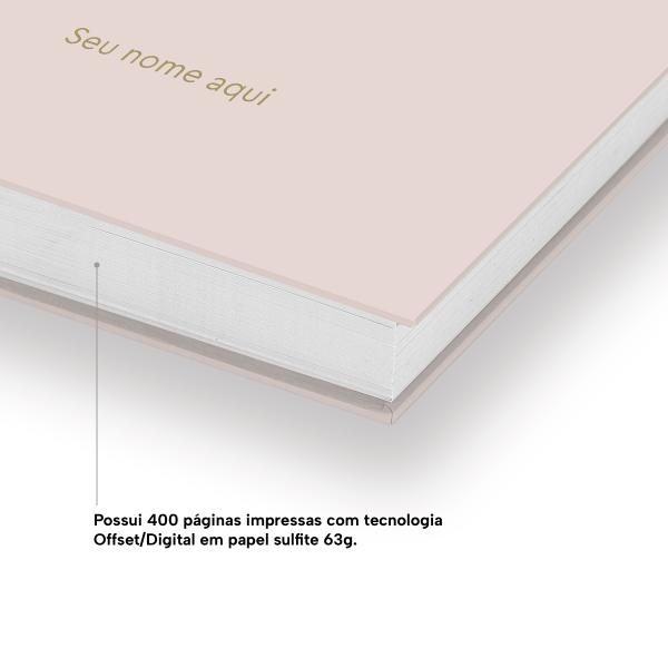 Agenda Diária Personalizada Solid Colors Bege 2027