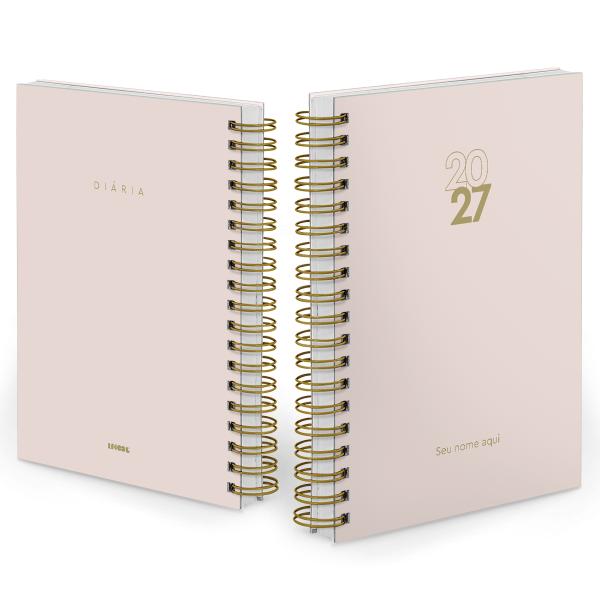 Agenda Diária Personalizada Solid Colors Bege 2027