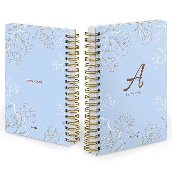 Agenda Diária Personalizada Sunny Flower Azul 2027