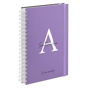 Agenda Diária Plus Personalizada Moderna Letra Cores Lilás 2027