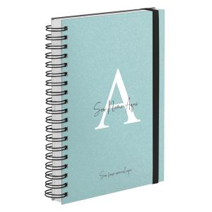 Agenda Diária Plus Personalizada Moderna Letra Glitter Verde Água 2027