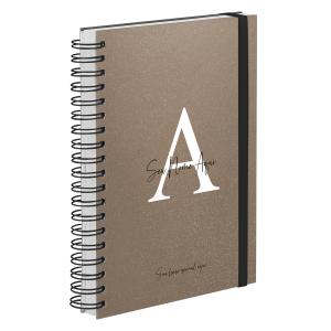 Agenda Diária Plus Personalizada Moderna Letra Glitter Metalizada Bronze 2027