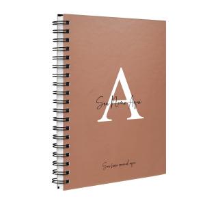Agenda Planner Semanal Personalizada Moderna Letra Metalizada Capuccino 2027
