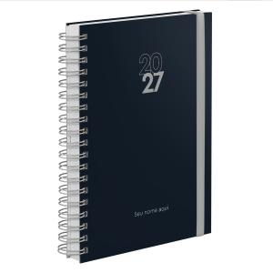 Agenda Diária Plus Personalizada Solid Colors Grafite 2027