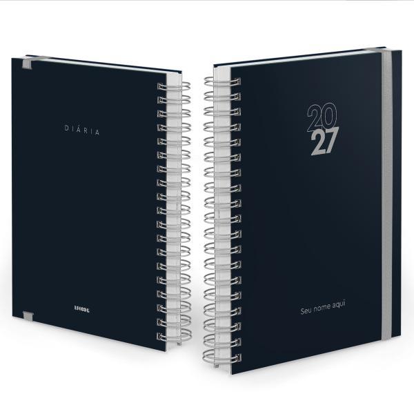 Agenda Diária Plus Personalizada Solid Colors Grafite 2027