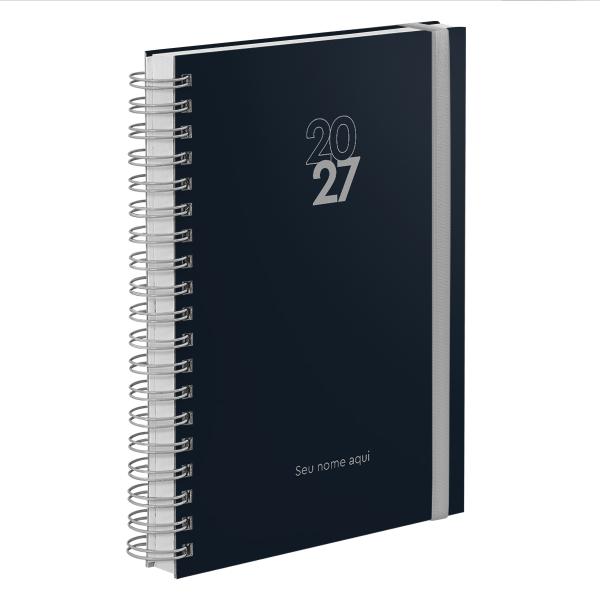 Agenda Diária Plus Personalizada Solid Colors Grafite 2027