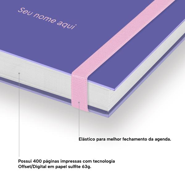 Agenda Diária Plus Personalizada Solid Colors Very Peri 2027