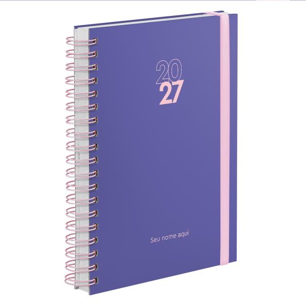 Agenda Diária Plus Personalizada Solid Colors Very Peri 2027