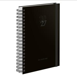Agenda Diária Plus Personalizada Solid Colors Preto Verniz 2027