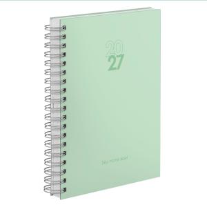 Agenda Diária Personalizada Solid Colors Verde Menta 2027