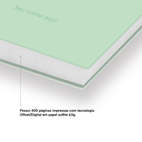 Agenda Diária Personalizada Solid Colors Verde Menta 2027