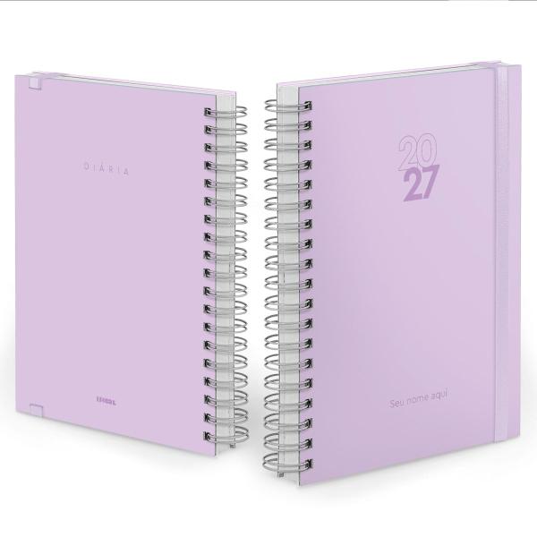 Agenda Diária Plus Personalizada Solid Colors Lavanda 2027