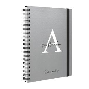 Agenda Planner Semanal Plus Personalizada Letra Glitter Metalizada Prata 2027