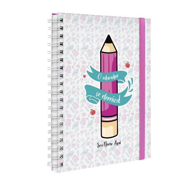 Agenda Planner Semanal Plus Personalizado Professores Lápis Rosa 2027